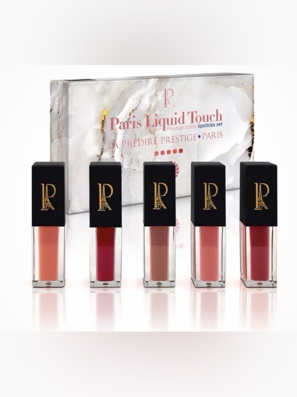 New La Prestige Paris Liquid Touch Prestige Matte Lipstick Set 5 Piece Set